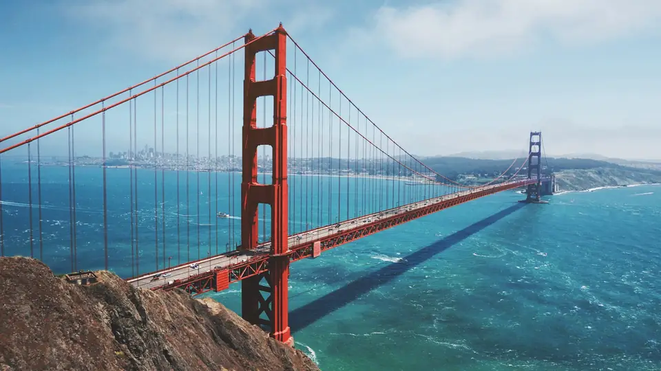 Golden Gate Bridge and San Francisco Bay representing Western U.S. coverage